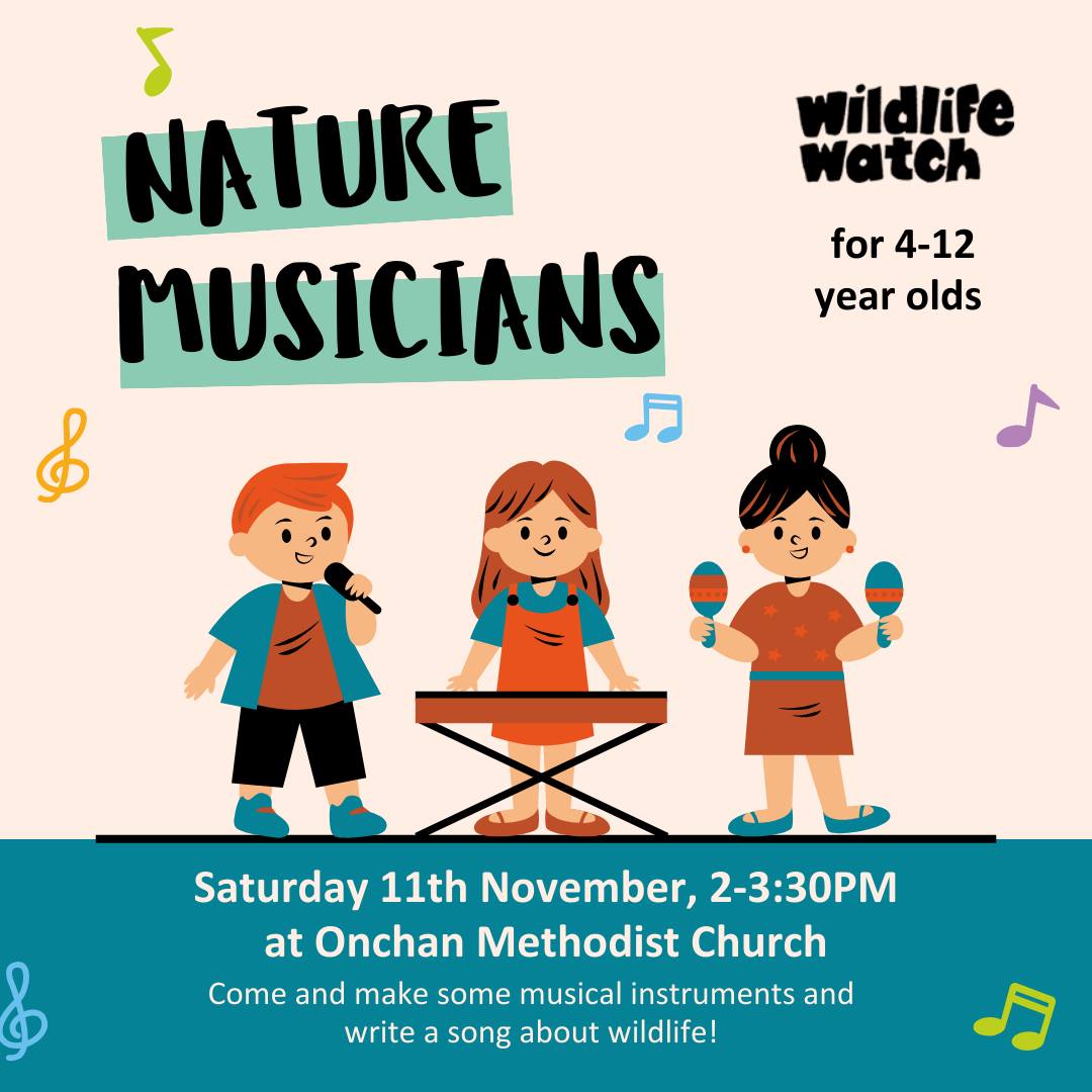 Don't forget to sign up for our Watch Event this Saturday! We will be making musical instruments out of recycled and natural materials and then writing a song all about our favourite wildlife with the help of musician Jenny Chan! Booking: eventbrite.co.uk/.../nature-mus…... #wildlifewatch