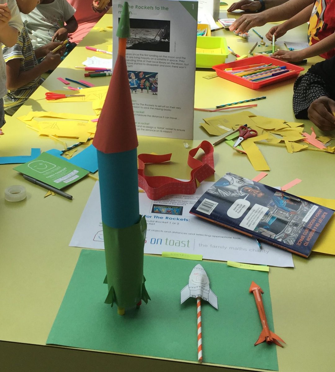 📢 We are back! Join us at Camden Town Library this Saturday 1pm-2:30pm. Create a rocket, test your flying skills and of course have lots of #CreativeMaths fun! 🚀 @CamdenCouncil