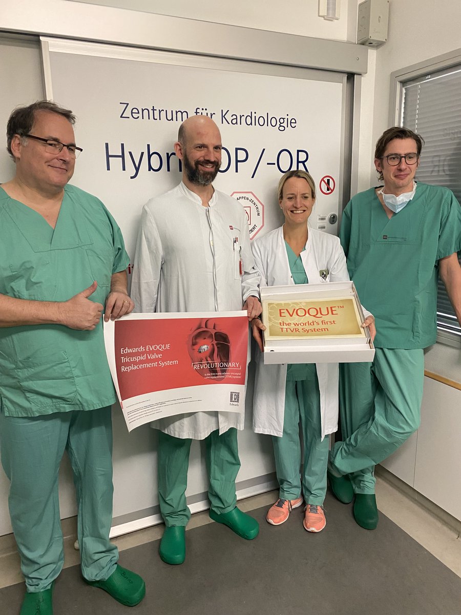 Philipp Lurz (@philipplurz) on Twitter photo Worldwide first commercial #EVOQUE case today at @unimedizinMainz and #HeartValveCenter closing the loop from interventional innovation to clinical reality, result of robust science and a fantastic newly assembled heart team.
<a href="/vonBardelebenRS/">Univ.-Prof. Dr. Ralph Stephan von Bardeleben</a>, H. Treede, T. Goessler, Tobias Ruf Worldwide first commercial #EVOQUE case today at @unimedizinMainz and #HeartValveCenter closing the loop from interventional innovation to clinical reality, result of robust science and a fantastic newly assembled heart team.
<a href="/vonBardelebenRS/">Univ.-Prof. Dr. Ralph Stephan von Bardeleben</a>, H. Treede, T. Goessler, Tobias Ruf