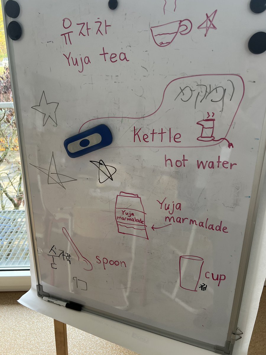 We learned how to make Korean citron tea 유자차 & wrote the steps how to make it to practice our procedural writing. 🍋 ☕️ 🍯 ⭐️
