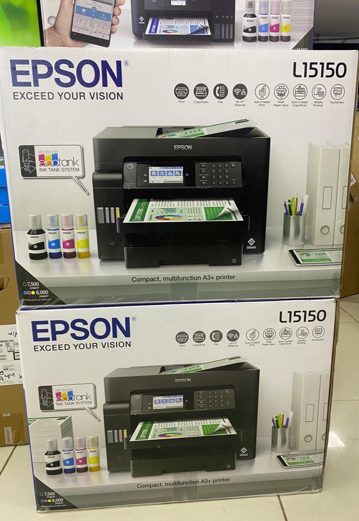 Epson L15150 A3 printer
-Print speed up to 25 ipm
-Prints up to A3+
-Automatic duplex printing
-Ultra-high yield 7,500pages black & 6,000pages colour
Wi-Fi,Wi-Fi Direct,Ethernet
Epson Connect(Epson iPrint,Email Print &Scan to Cloud) #StateOfTheNation JKIA RAILA Passport Resign