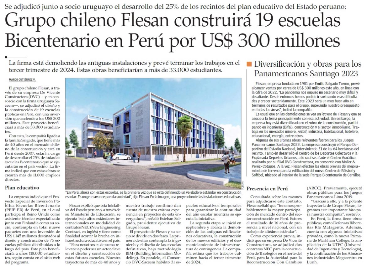 El reglamento del MOP es un buen instrumento, pero debe modernizarse. Y los contratos NEC son una referencia en este sentido. La empresa chilena FLESAN construye en Perú bajo esta modalidad. Para observar y evaluar. <a href="/CChC_Chile/">Cámara Chilena de la Construcción</a> <a href="/i_construccion/">Instituto de la Construcción</a> <a href="/mop_chile/">Ministerio de Obras Públicas🇨🇱</a> <a href="/AOA_Chile/">AOA_Chile</a> <a href="/colegioarq/">Colegio de Arquitectos de Chile</a>