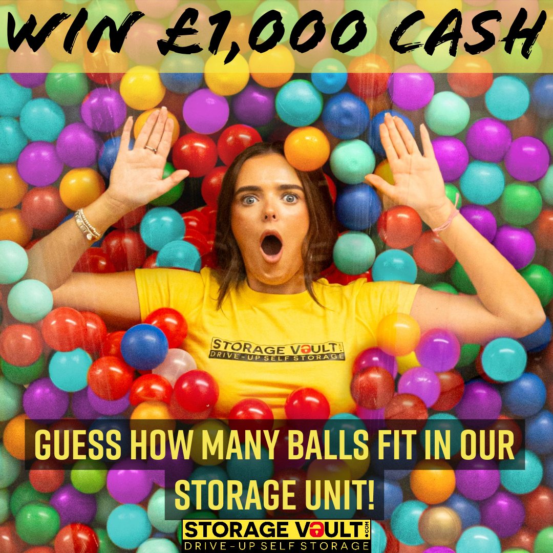 💰Win £1,000 in cash by guessing how many balls fit in our storage unit! 💰
To Enter:
👍Follow our page
📢Tag 3 friends
🔍Leave a comment with your guess on how many balls are in our 50sqft unit
❗️Competition closes 8th December 2023❗️
Info and T&amp;Cs, bit.ly/3QRyzZK