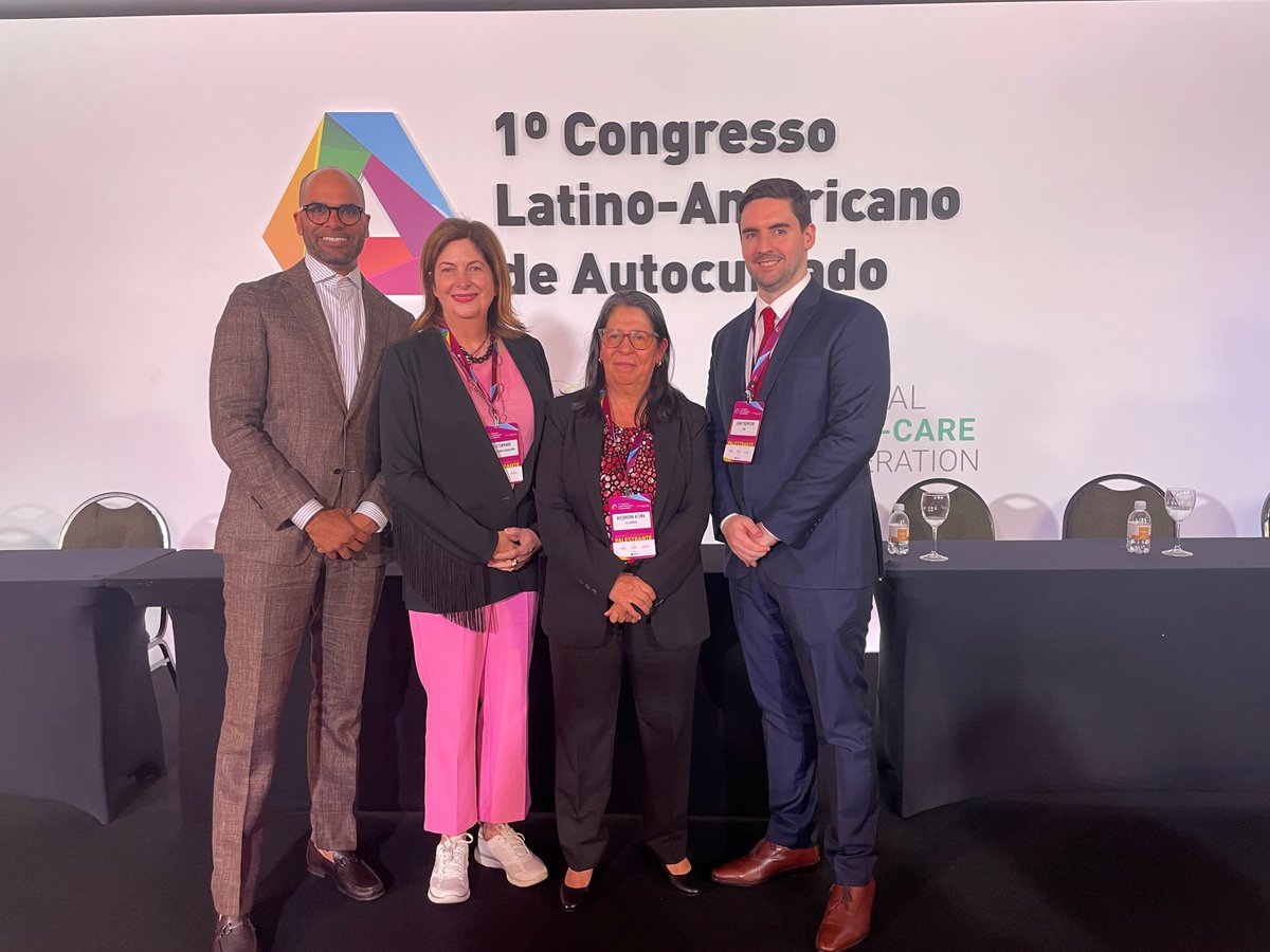 Happy to be in Sao Paulo today for the launch of the Declaration on Self-Care for Universal Health Coverage! 🎉

Thrilled to see so many supporters of #selfcare in one place, including #LatAm health ministries and policymakers committed to #UHC!

➡ow.ly/uSoR50Q576j