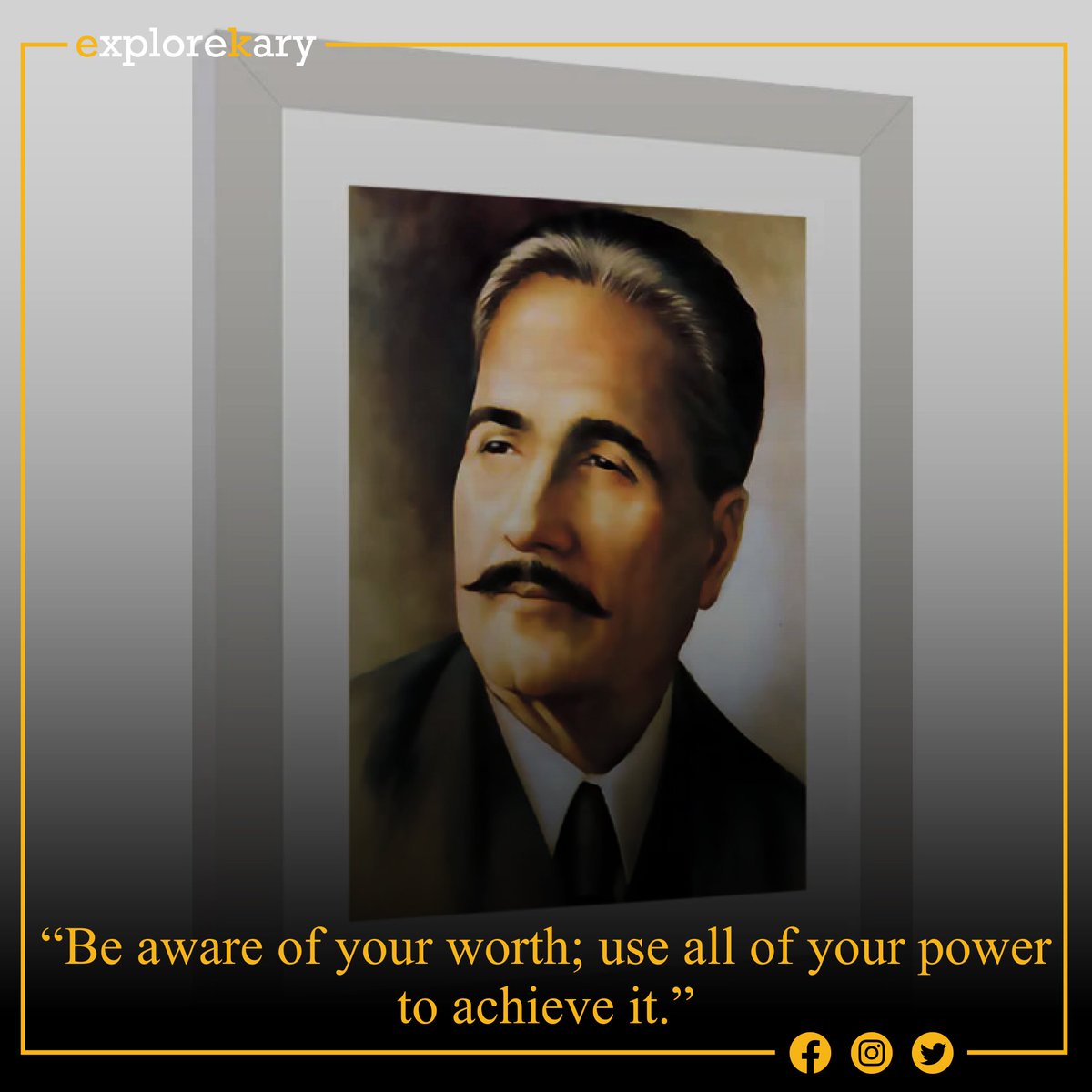 Happy Iqbal Day
Celebrate the poetic symphony of thoughts and the visionary spirit of Allama Iqbal on this special day

#IqbalDayInspiration #VersesOfWisdom #SoulfulVerses #VisionaryPoet #explorekary