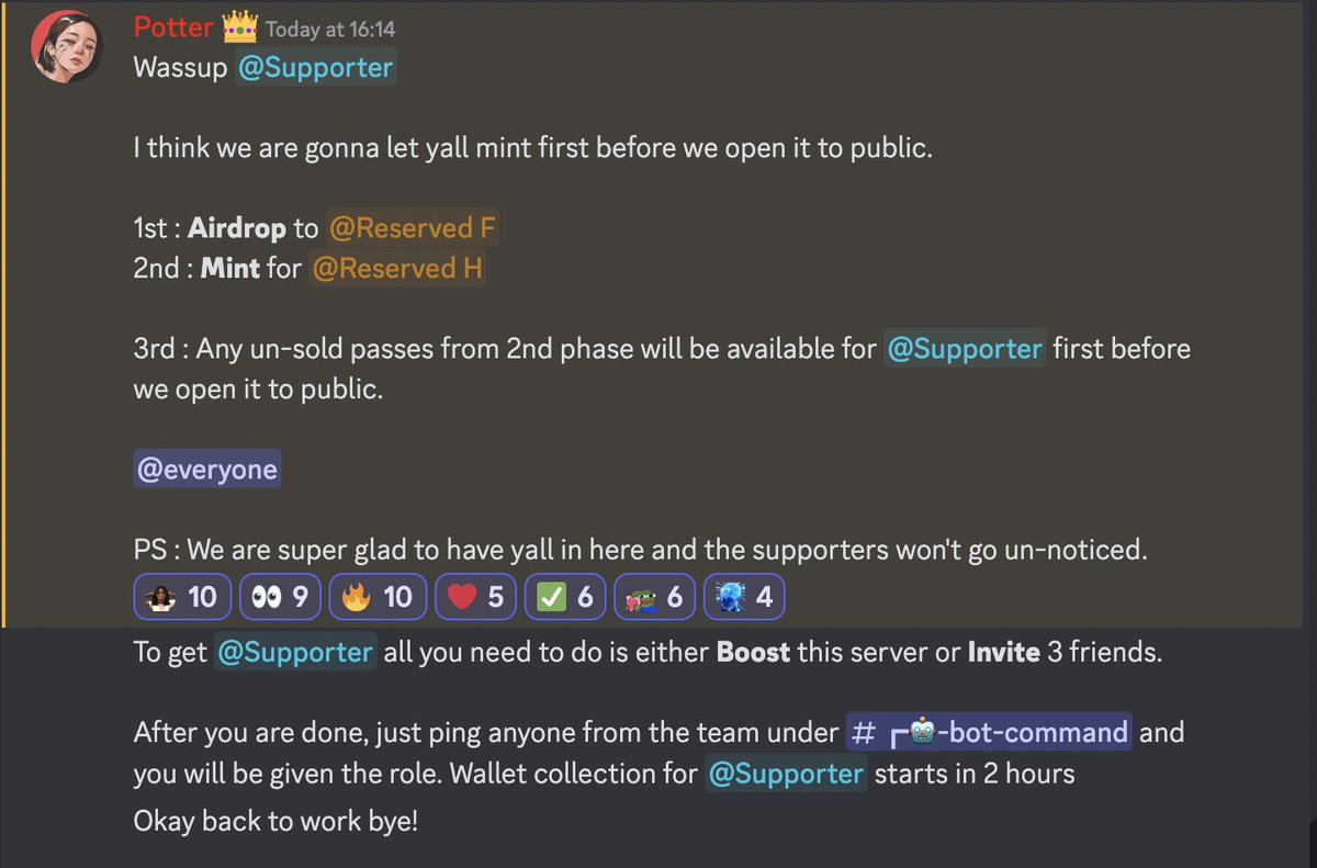Potter🧙♂️ (@potterplays1) on Twitter photo To whom it may concern,
You can still mint our <a href="/Houseofcards_io/">House of Cards</a> pass by just boosting a server, isn't it crazy?
discord.gg/houseofcards-io To whom it may concern,
You can still mint our <a href="/Houseofcards_io/">House of Cards</a> pass by just boosting a server, isn't it crazy?
discord.gg/houseofcards-io