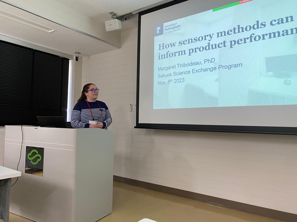 Thank you to everyone at #KagawaUniversity School of Agriculture for hosting me as part of the #SakuraScience Exchange. It was an honour to be invited to give seminar on Sensory Science with <a href="/Qian77_YANG/">Qian Yang</a>. It was great to have so many people attend. <a href="/UoNSensory/">UoNSensory</a>