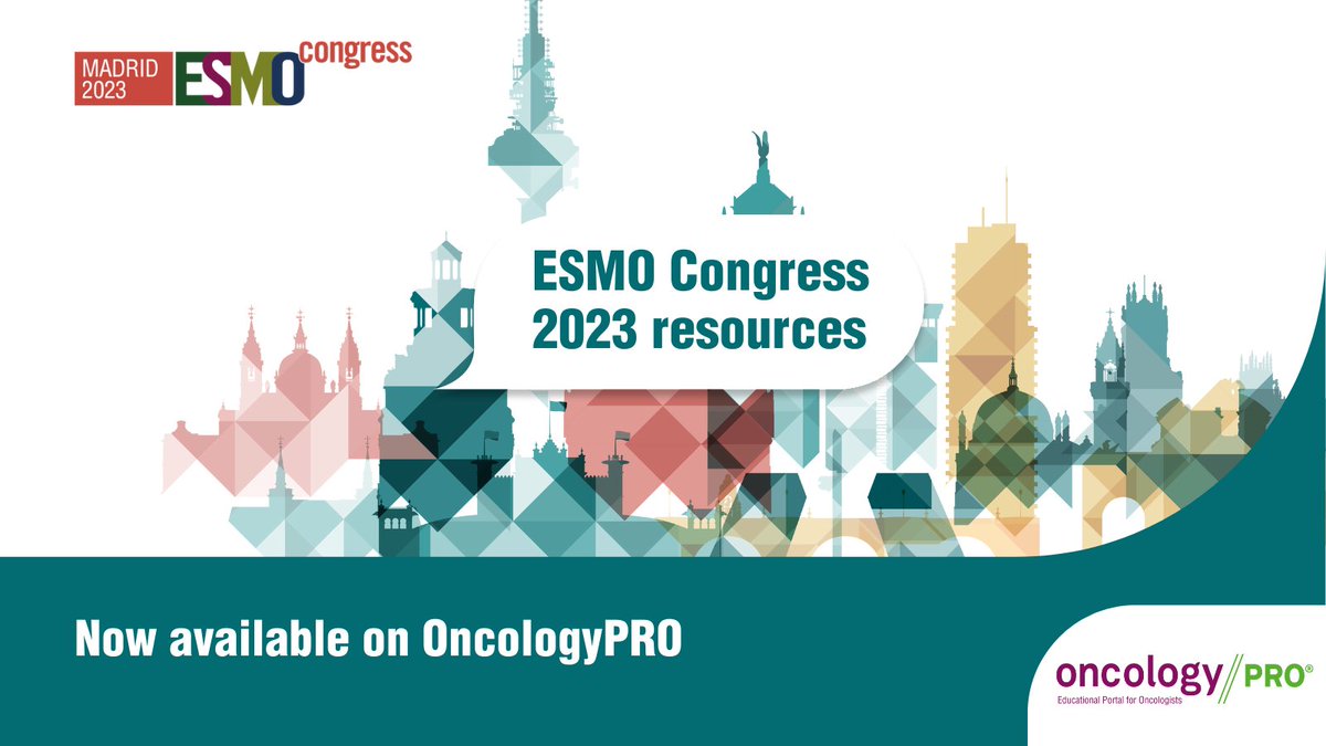 #ESMO23: Over 3,400 slides, webcasts, abstracts & ePosters are now available on OncologyPRO 👉 practice-changing data and state-of-the-art educational content from more than 20 tracks. ow.ly/9sNL50Q5QFn #MedTwitter #OncTwitter