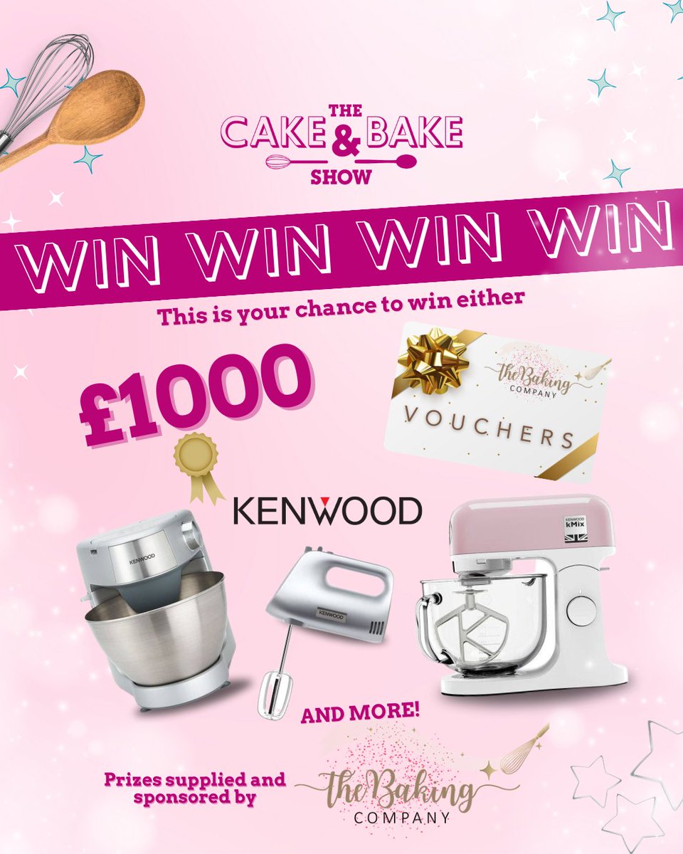 WIN WIN WIN!🏆This is your last chance to enter our 'Inspired by Disney' Cake Competition at The Cake & Bake Show 2023, sponsored by and prizes kindly supplied by thebakingcompany.co.uk🎂🍰 Enter NOW #CakeandBake thecakeandbakeshow.co.uk/whats-on/cake-…