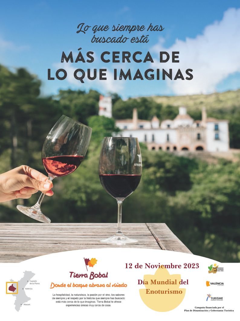 📆El próximo Domingo 12 de Noviembre se conmemora el Día Mundial del Enoturismo🍷 Nuestra #TierraBobal es destino entoturístico por excelencia.🍇 🚗Vive todo lo que te queda por descubrir... mucho más cerca de lo que imaginas.🚂 #vino #winetourism #cava #enoturismo