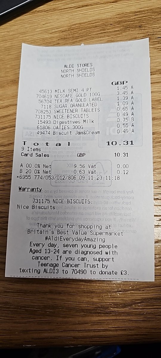 Graceflo83 (@grac3f10) on Twitter photo Whne yoy look at your receipt and notice you have a warranty on some biscuits. <a href="/AldiUK/">Aldi Stores UK</a> why is this? Whne yoy look at your receipt and notice you have a warranty on some biscuits. <a href="/AldiUK/">Aldi Stores UK</a> why is this?