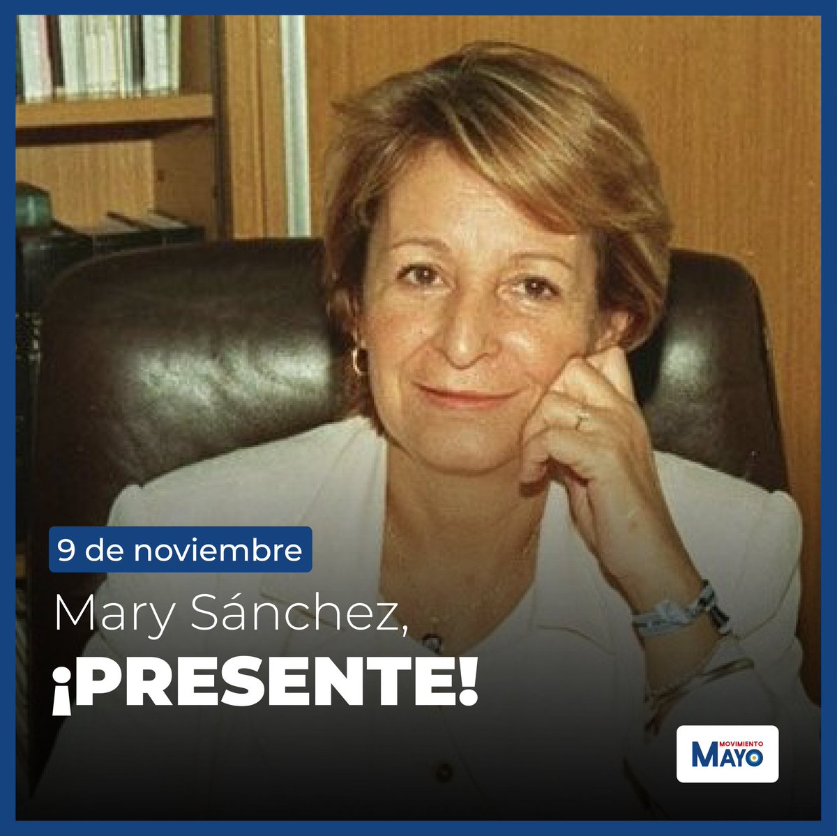 Movimiento_Mayo's tweet photo. En el día de su nacimiento recordamos a Mary Sánchez, fundadora y primera Secretaria General de SUTEBA, pilar fundamental en la construcción de la CTA y CTERA.

Ejemplo de lucha en defensa de los derechos de les trabajadores y la escuela pública.

¡Presente ahora y siempre! https://t.co/53CRLhqAeG