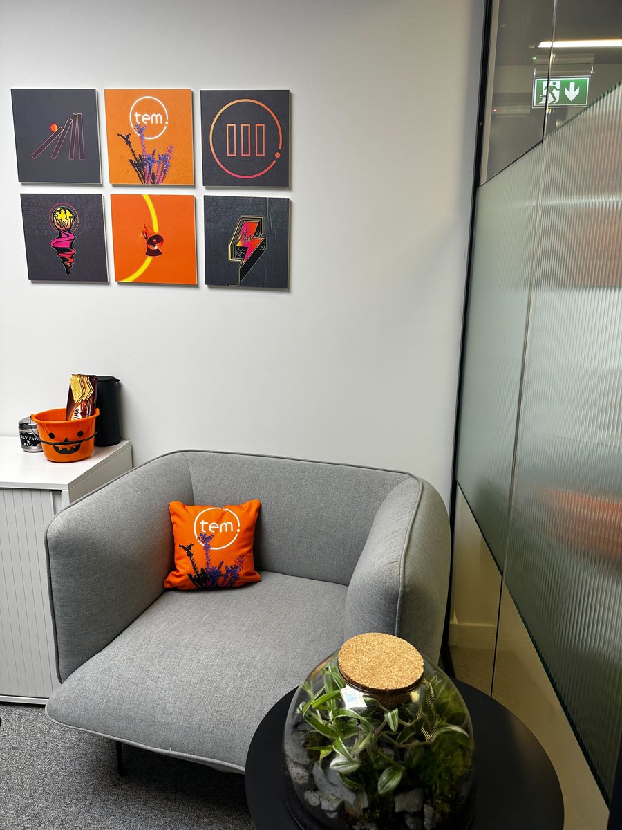 Our new satellite office is looking snazzy 🟠📷 

The whole team love that we have our own space where we can collaborate and catch up with each other.  

By the way, we were hoping for a bigger pillow

#NewOffice #StartUp #Progress #RenewableEnergy