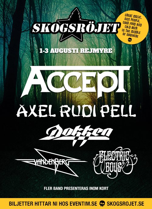 Amigos!
‘Ere’s another festival for ya! And in Mats’ own country so drinks will be on him😉
Finally playing Sweden!
☠️🏴‍☠️💥🥂

#skogsröjet #vandenberg #vandenbergband #letsrocksomeabbaass
