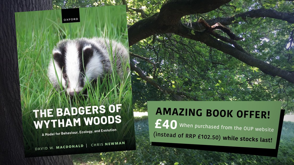 WildCRU_Ox's tweet photo. Described as “A triumph of #science communication” & a “unique blending of traditional backwoodsman's fieldcraft with sophisticated lab technology”, The #Badgers of #Wytham #Woods gives fascinating insight into Britain’s largest remaining carnivore & more.
https://t.co/lyT0F2YwwB https://t.co/AXTUfuCGsc