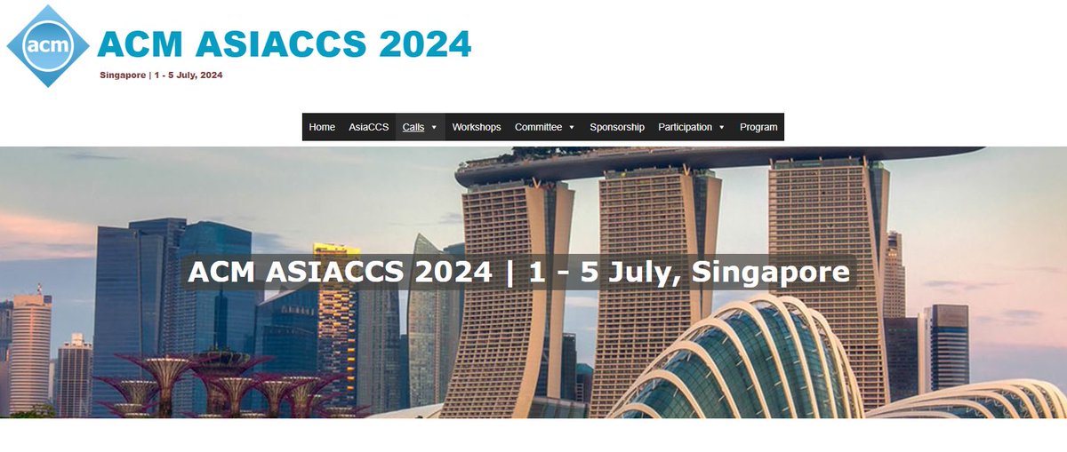 daisuke_mashima's tweet image. The 2nd round paper submission deadline for #ACM #AsiaCCS 2024 is just a month away (December 7, 2023). Don&apos;t miss the deadline. We look forward to seeing your research work in #Singapore next year! #cybersecurity #security #privacy #cfp asiaccs2024.sutd.edu.sg/cfp/