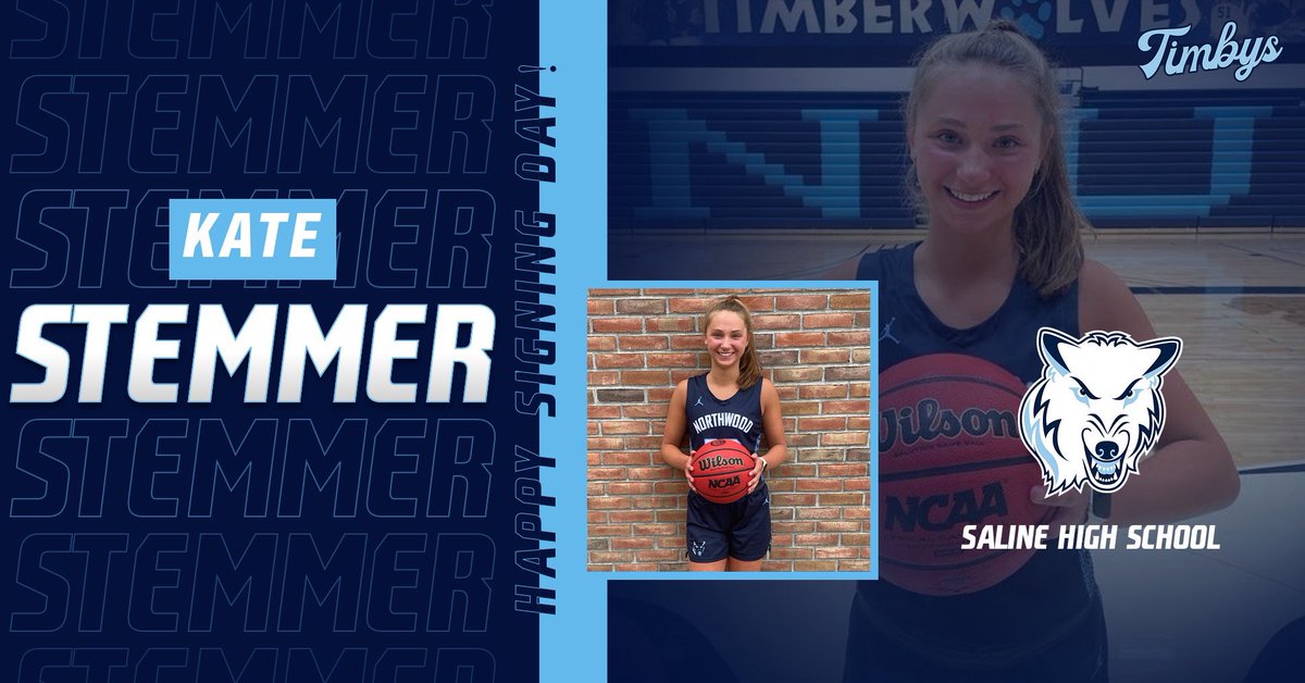 Another day, another signature! Next up is a Guard from Saline High School. Timbys help us welcome @KateStemmer 🐺