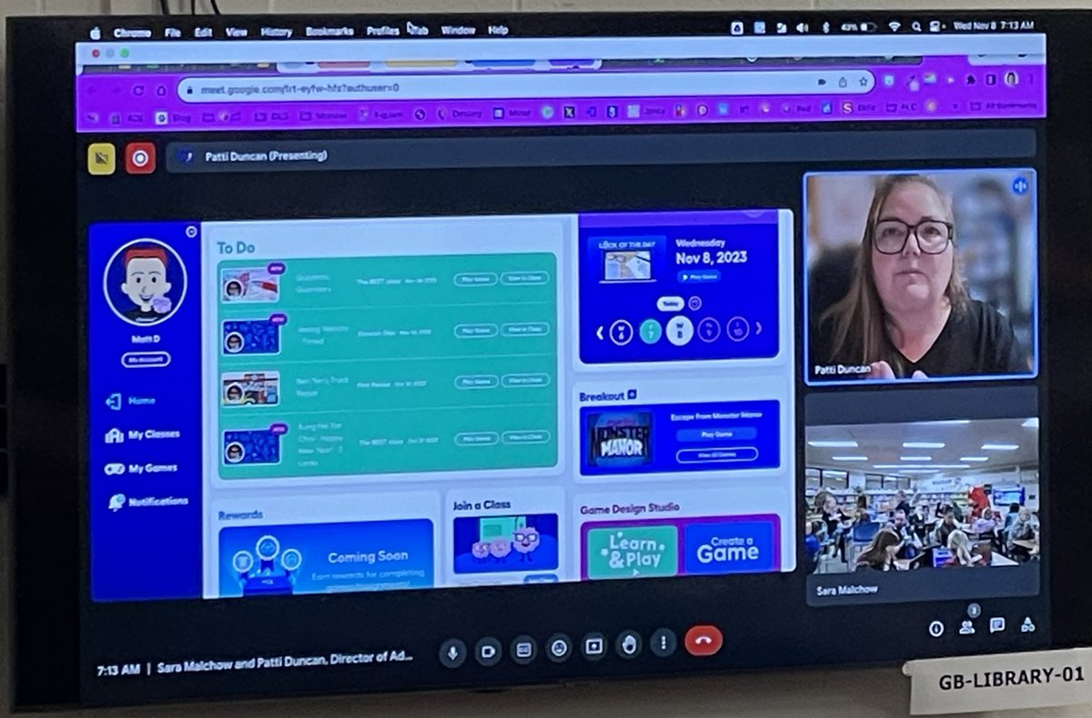 smalchow's tweet image. Our #BreafkfastBytes staff mtg this morning focused on @breakoutEDU and the 4Cs. Thank you Patti Duncan for joining us virtually and walking our staff through the platform! #RaiderStrong @PCSD_GB @PCSD_GBlibrary #connectededucators