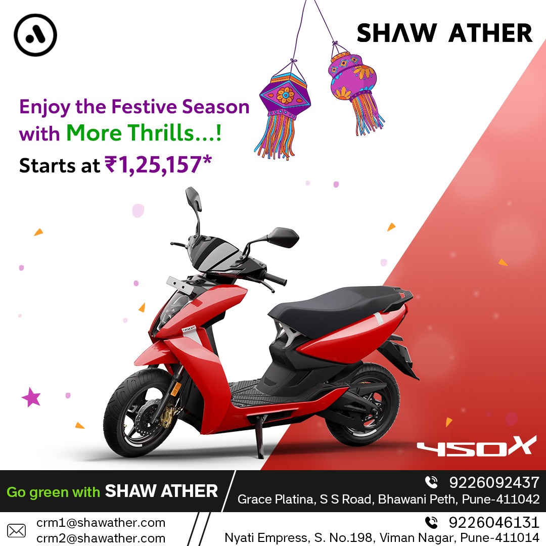 Ather 450X Where thrill meets celebration! 📷 Elevate your festival season with the power of electric fun! 📷
#ather #atherev #Ather450X #EV #electrifytravels #morefun #morethrill #moresavings #shawather