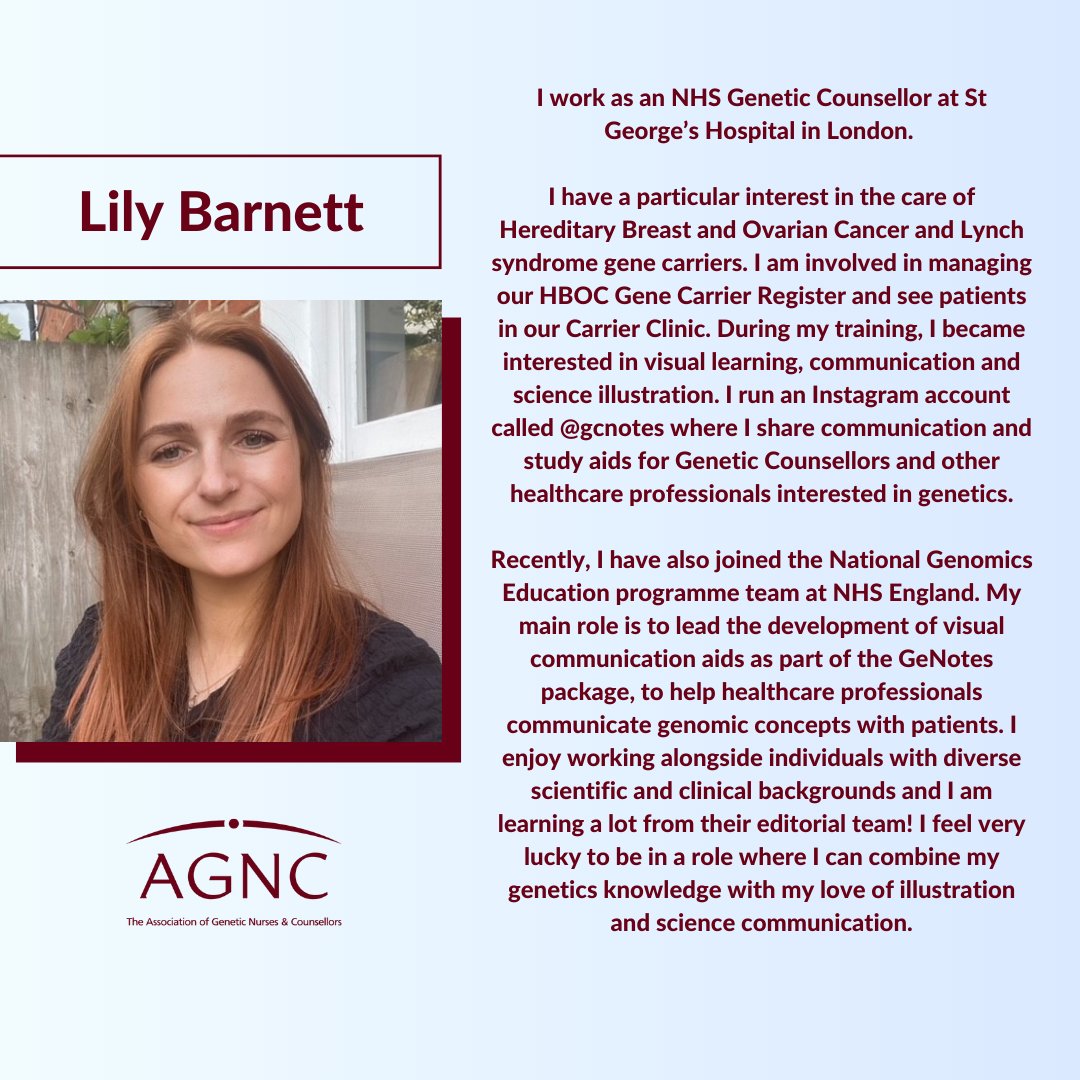 GCs are experts at communicating complicated scientific information. Lily is a GC @StGeorgesTrust She tells us about her work <a href="/genomicsedu/">Genomics Education</a> creating visual communication aids. See Lily’s fantastic illustrations here: <a href="/gcnotes/">gcnotes</a> #GCawarenessday #IAmAGeneticCounsellor