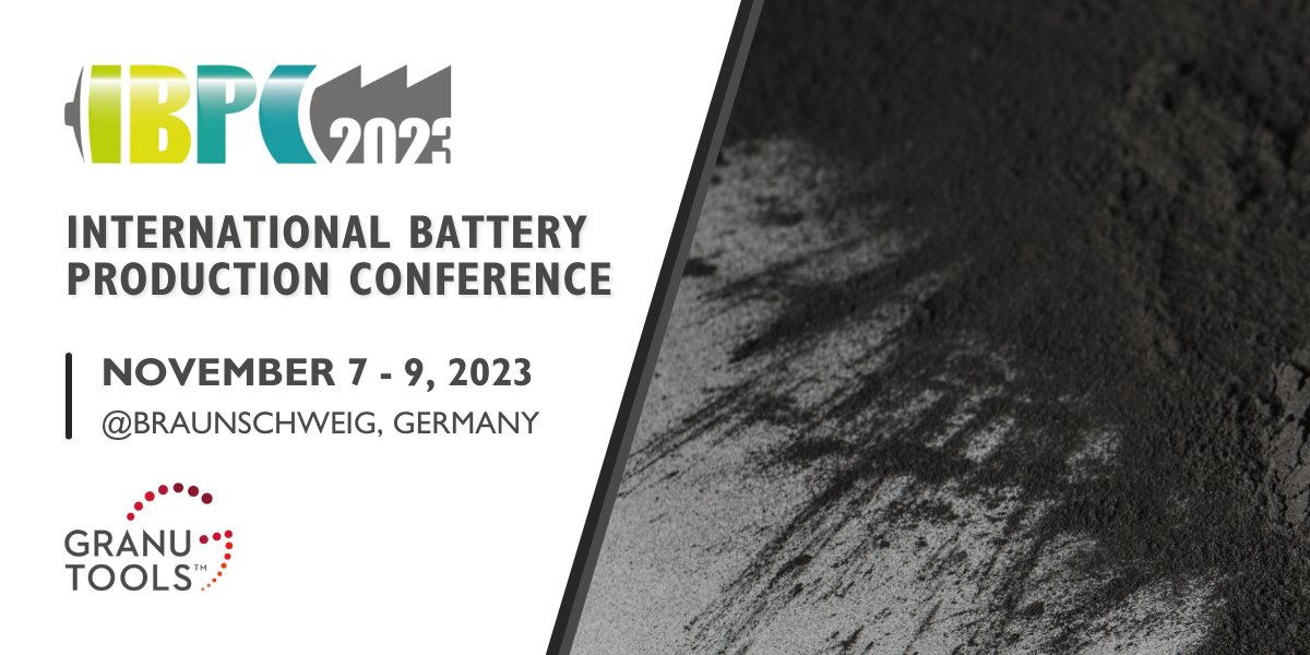 Salvatore Pillitteri, PhD is attending the International #Battery Production #Conference 2023 in Braunschweig, Germany.

📃 He will give an interesting #presentation focusing on PTFE: a polymer binder that excels in dry electrode production.

More info:
➡ granutools.com/en/news/289_in…