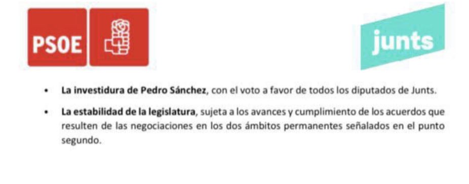 Líneas y líneas de justificaciones, menciones a gobiernos pasados, victimismo a raudales, justificaciones no reclamadas y medias verdades… para llegar a esto: #AmnistiaPorInvestidura