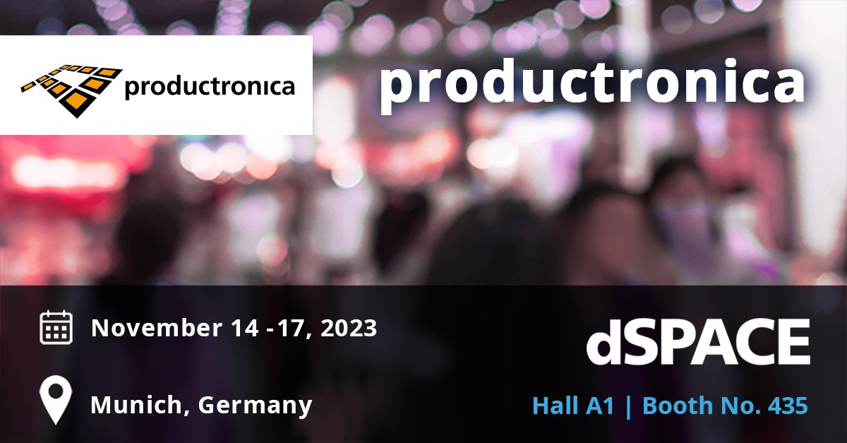 dSPACEglobal's tweet image. 📅 Visit dSPACE next week at #productronica, the largest international event for the electronics manufacturing industry. Learn more about our end-of-line test system for radar sensors. 
👋We are looking forward to meeting you. okt.to/cwfbO0 

#RadarSensors #radartesting