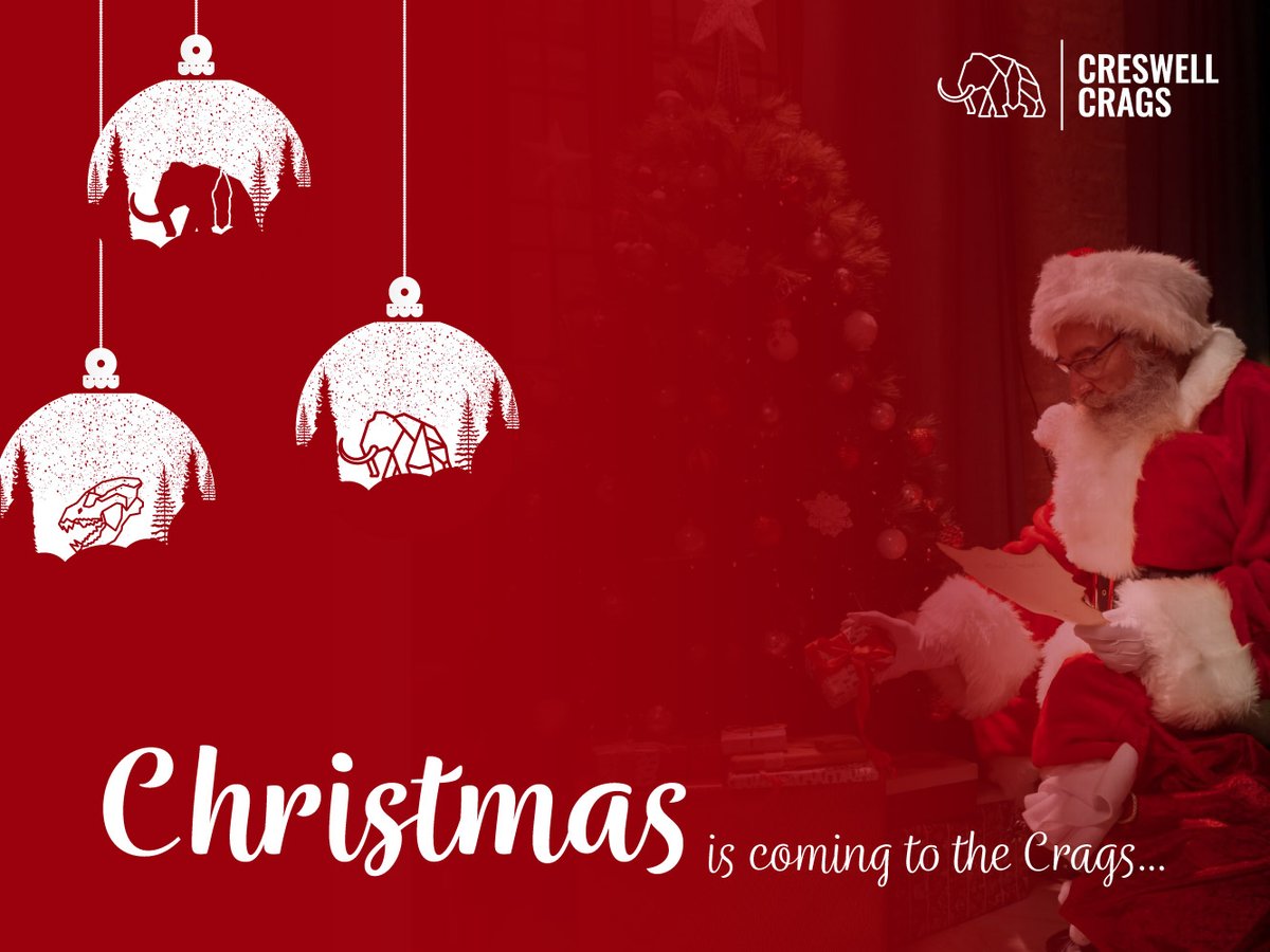 Santa is flying in every weekend from Saturday 25th November until Sunday 17th December. Enjoy Christmas activities in our crafting room, and every child booked in will receive a gift from Santa himself. #santa #nottinghamshire #worksop #derbyshire creswell-crags.org.uk/events-listing…