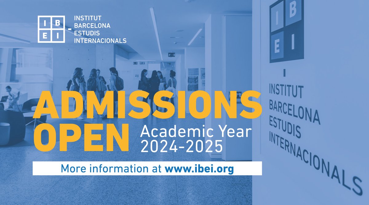 Admissions process is now OPEN for IBEI #Masters!

🏢 Master's in #PublicPolicy
💡 Master’s in International #Development
🌎 Master’s in #InternationalRelations
🌐 Master’s in #InternationalSecurity
📊 #Research Master's in #InternationalStudies

🔗 Info: t.ly/a1cEe