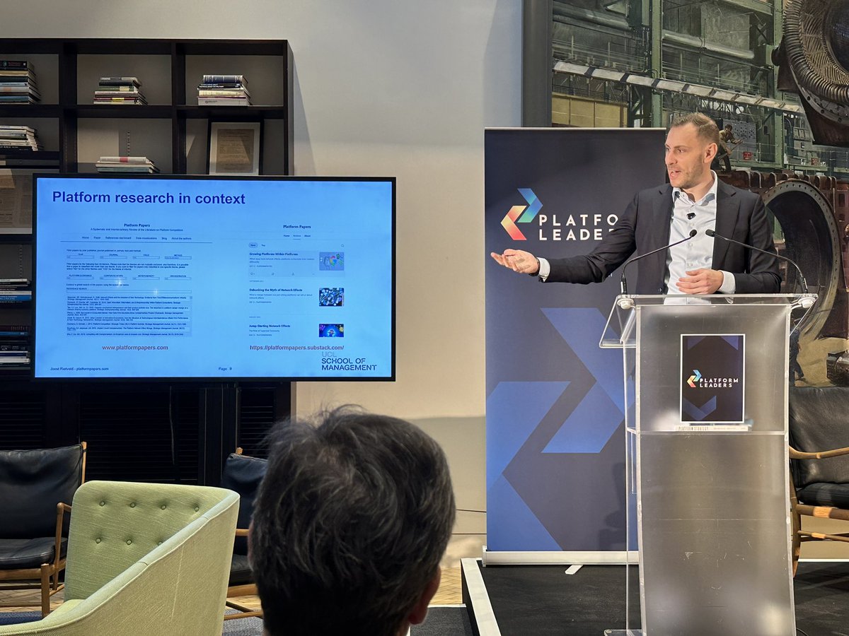 Platform research has skyrocketed over the last 5 years, there are now more than 600 published academic papers says @gjrietveld platformpapers.com platformpapers.substack.com #PlatformLeaders