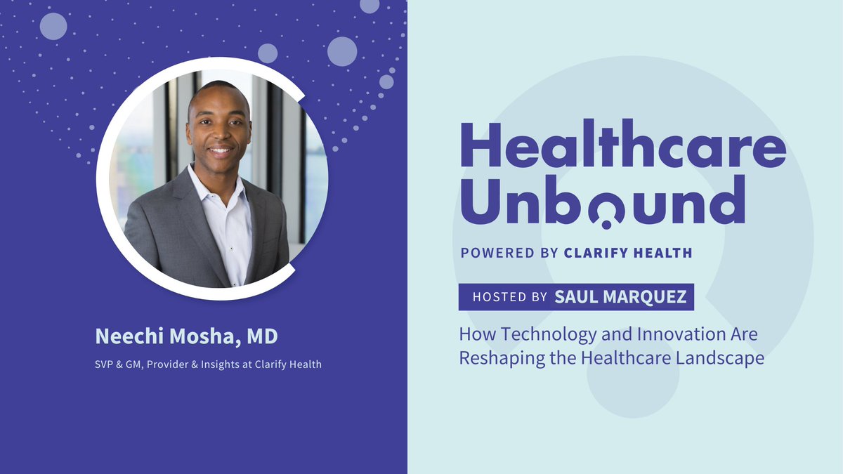 The latest episode of our podcast, Healthcare Unbound, just dropped! ow.ly/mNNx50Q5Vl1 with NeechiMosha, MD, discussing leveraging data integration and technology to optimize patient care experiences and outcomes. #healthequity #data #healthcaretechnology