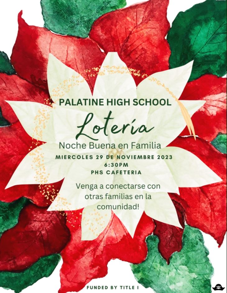 Join us at PHS on November 29th for Lotería!