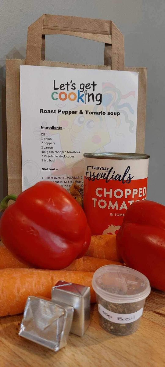 Todays let’s get cooking bags that went home was Roast pepper and tomato soup. We can’t wait to see all the photos from our families and hear what you all thought of the recipe. 🥣
