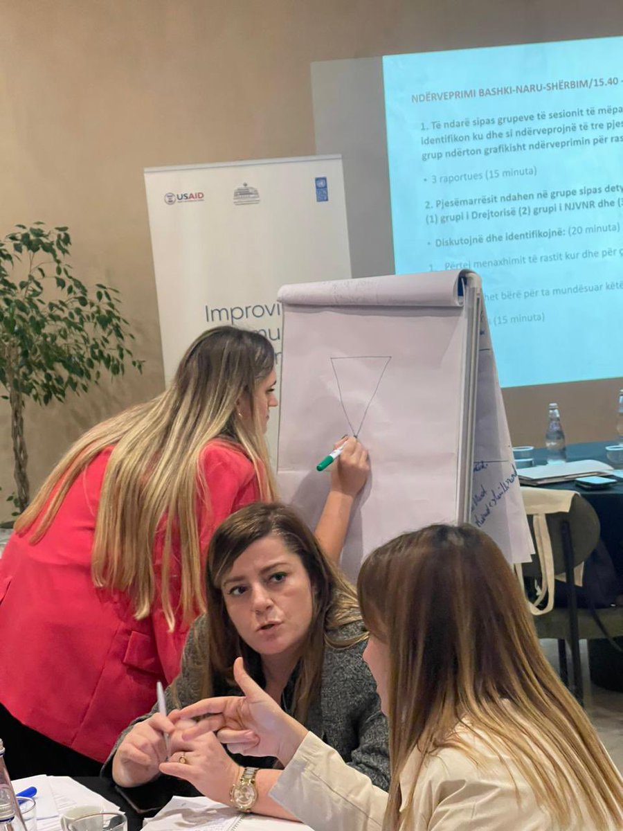 UNDPAlbania's tweet photo. We wrapped up a 2-day workshop in the context of “Improving Community Resilience Program funded by @USAIDAlbania &amp;
implemented by UNDP
The event brought tgth 40 reps from municipalities,social service structures,administrative units &amp; staff of the 3 established Resilience centers https://t.co/vnb0ewIdUU