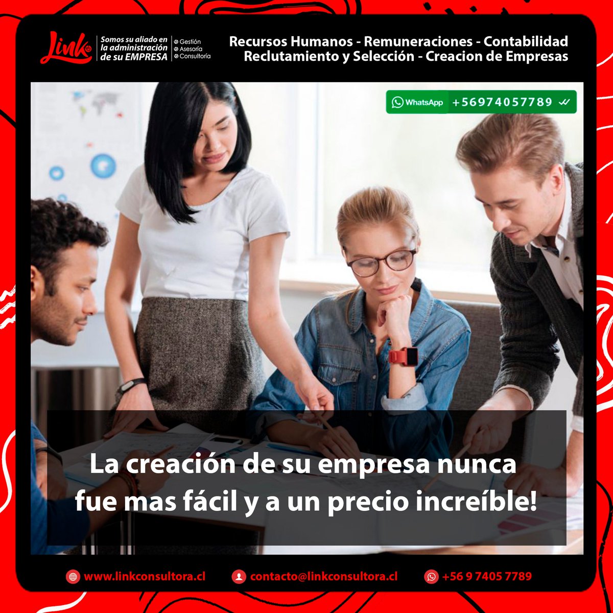 RRHHchile's tweet photo. La creación de su empresa nunca fue mas fácil y a un precio increíble!

https://t.co/P3ivnBH9EY

#linkconsultora 
#pyme #emprededores #emprende #asesoria #servicios #pymechile #emprendedoras #emprendimiento #asesores #contabilidad #recursoshumanos #remuneraciones 
#Chile https://t.co/IXGoIeKZFl