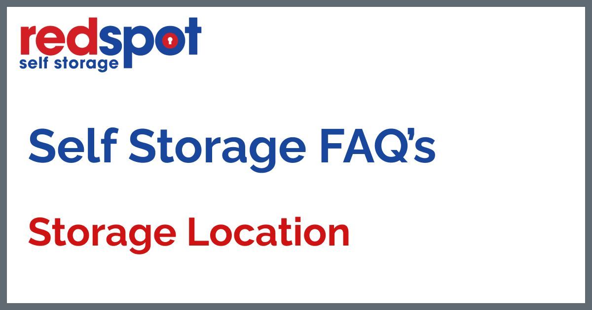 RedSpotStorage's tweet photo. We often get asked, how important is storage location? If you require quick and easy access to your belongings, then choose a location that is convenient to you. https://t.co/WvDqSGIe1A https://t.co/1LgXpGoE0Z