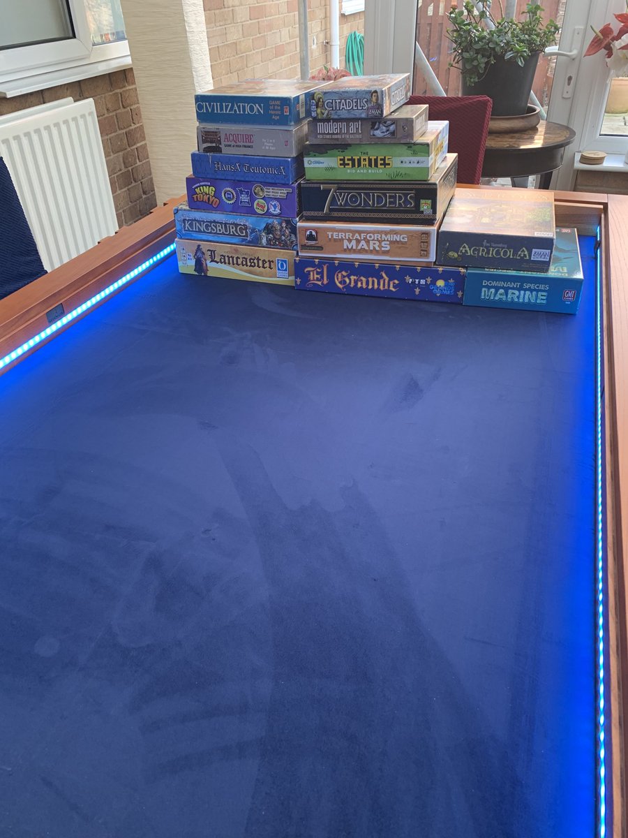 New table installed! 5players due tomorrow night what game for first game on the new table? #boardgames ⁦<a href="/geeknson/">Geeknson</a>⁩