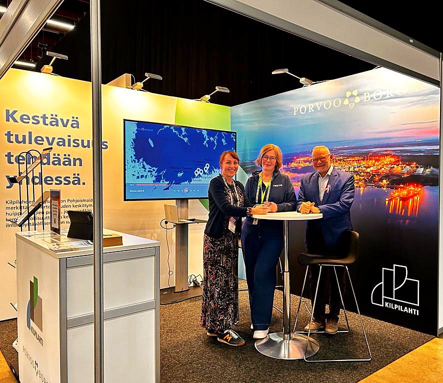 Terveisiä #TEKNOLOGIA23 messuilta! Olemme yhteistyössä <a href="/PorvooBorga/">Porvoon kaupunki - Borgå stad</a> ja alueen yritysten kanssa kertomassa Kilpilahden teollisuusalueen mahdollisuuksista juuri Sinulle. 

#yhteistyö #kestävyyssiirtymä #uudenmaanliitto #kilpilahti #sköldvik