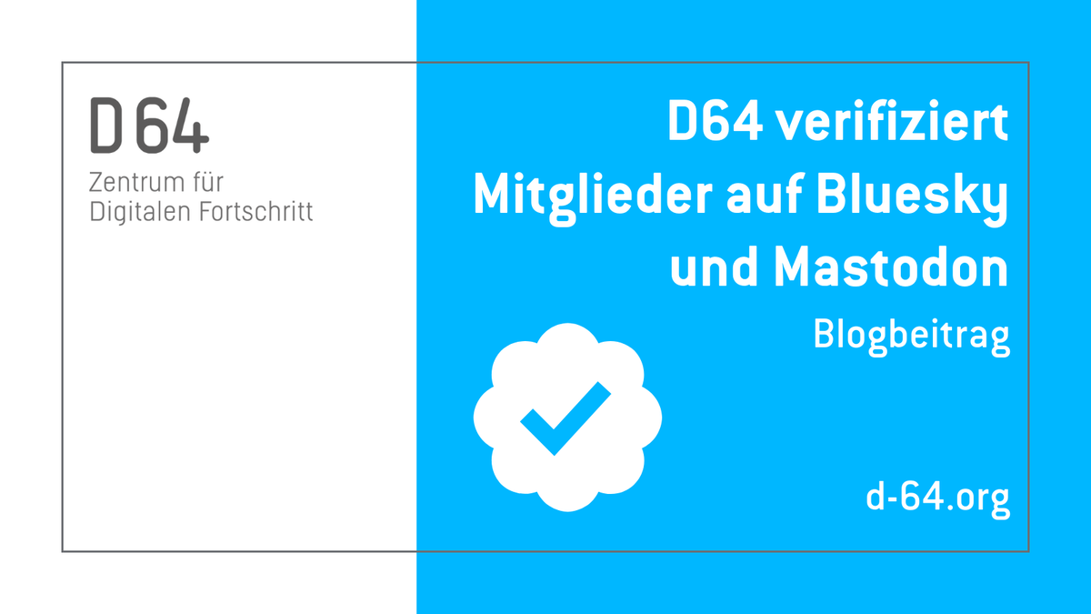 D64eV's tweet photo. Seitdem hier der blaue Haken abgeschafft wurde, verifizieren wir unsere Mitglieder in den sozialen Netzwerken, die uns das möglich machen. Wie wir diesen Proof-of-Concept umsetzen und warum wir auf viele Nachahmer:innen hoffen, haben wir in unserem Blog aufgeschrieben. https://t.co/vU8ZRI8HMd