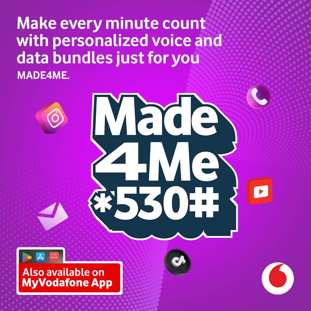 WilliamsNJoe's tweet photo. #Made4Me bundle made life easier. Just dial *530# to enjoy exclusive data or go to the vodafone app
and amazing voice deals and bundles https://t.co/6wMy2QJ7Zr