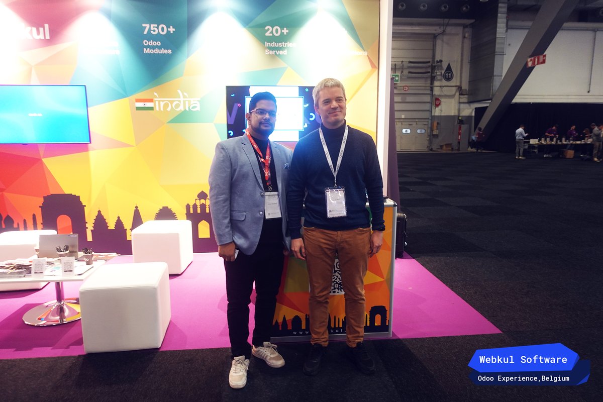 webkul's tweet photo. Meet Artem, Avdeev, Chief Accounting Officer @only_office
Knowing the versatility of Odoo, they wanted to discuss about a possible alliance to open up new prospects.
--Meet us at the M1 Booth Hall 7 in Odoo Experience
#OdooExperience #WebkulTeam #belgium #lifeatwebkul #Odoo_17 https://t.co/OHfjO9TxmT