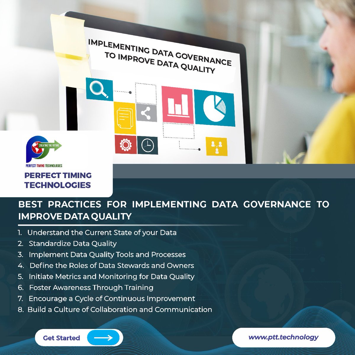 Best Practices for Implementing Data Governance to Improve Data Quality

Read the full article at analytics8.com/blog/how-to-im… 

#DataGovernance #DataQuality #DataManagement #DataImprovement #DataBestPractices #AnalyticsInsights #PerfectTimingTechnologies #PerfectTimingHolding