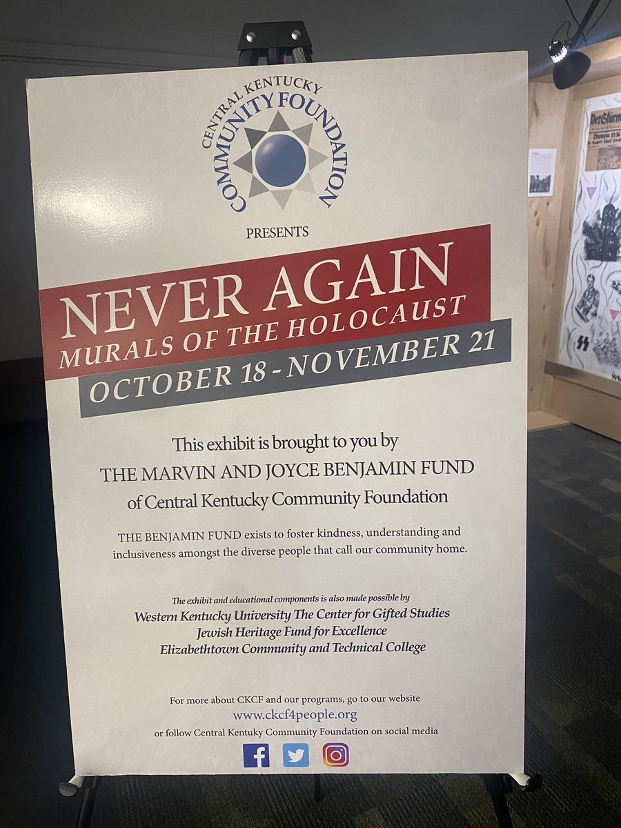 JAGKYEtownInd's tweet photo. @EtownJAGKy students attended the Holocaust Murals Exhibit and learned tons.   Proud of our desire to grow as humans! #LoveJAG #JAGky #jagnational https://t.co/QJJ9wZ760i