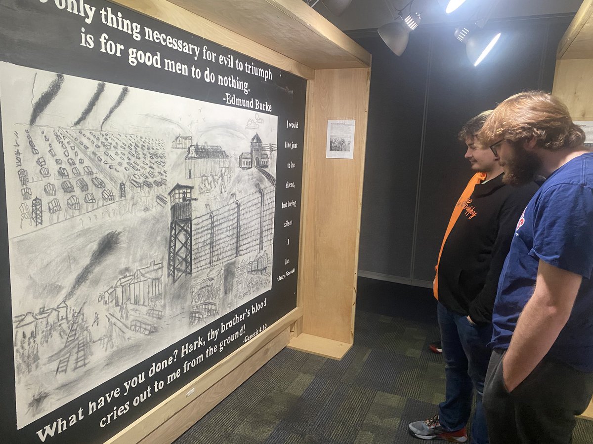 JAGKYEtownInd's tweet photo. @EtownJAGKy students attended the Holocaust Murals Exhibit and learned tons.   Proud of our desire to grow as humans! #LoveJAG #JAGky #jagnational https://t.co/QJJ9wZ760i