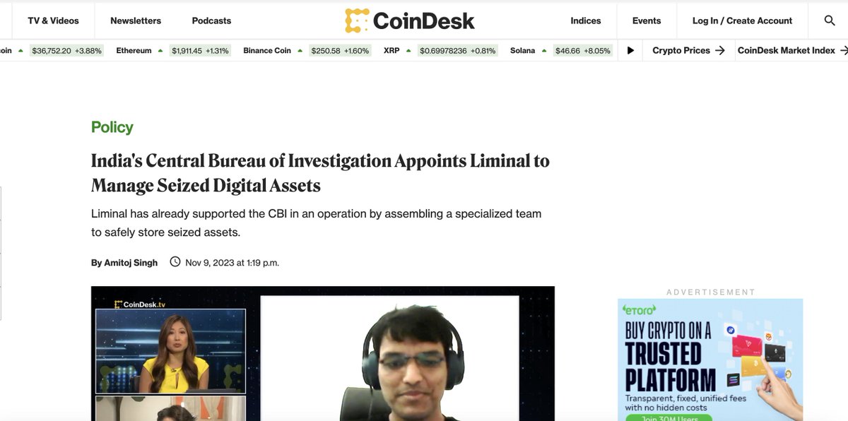 liminalcustody's tweet photo. We're honoured to be appointed by @CBIHeadquarters as their trusted Digital Asset Custodian! 🚀

Our expertise and commitment to security will ensure the integrity and protection of these valuable assets.

Read Here: https://t.co/G5epOqyjJ4

#DigitalAssets #Custody #Security #India

We recognize the gravity of safeguarding #digitalassets involved in legal proceedings and investigations. Our pledge is to uphold the highest standards of security and integrity throughout this journey.