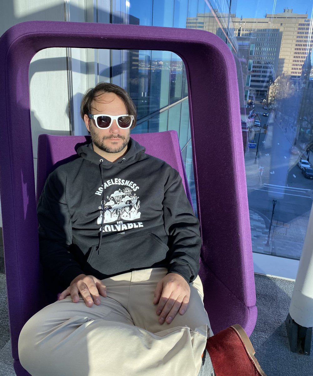 Day 2 of #CAEH23 in Halifax, it’s brilliantly sunny and we are loving our new MyHomeMercantile apparel available at the booths. Help support local businesses by sporting swag with a message. #HousingisaHumanRight