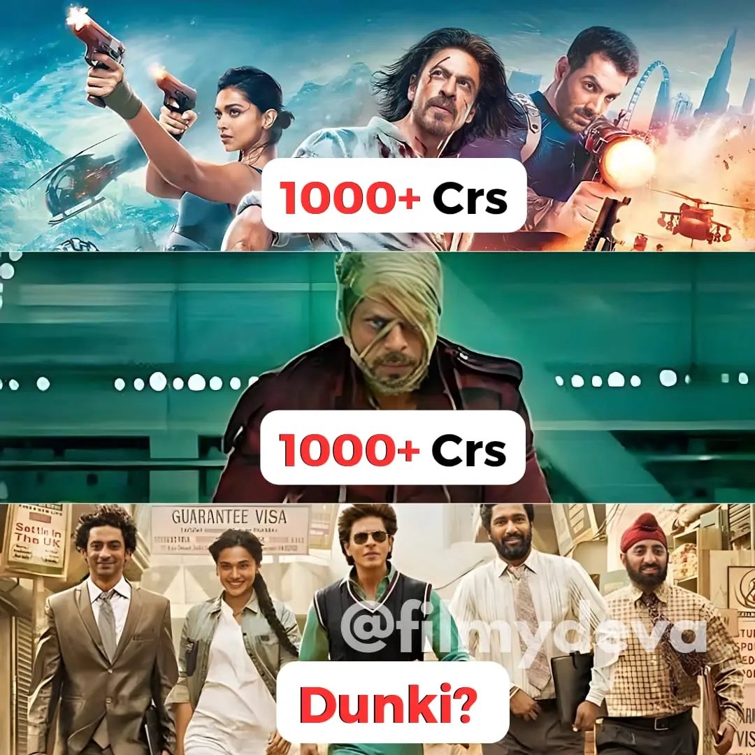 RebelVillain's tweet photo. How much will you win Dunki ? https://t.co/A3wMxXP3Xu