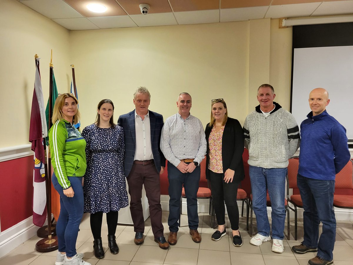 Thanks to @MayoGAA Healthy Club County Committee Chair & Secretary @ConnachtGAA Healthy club Chair & Secretary (Mattie & Denis) coming to support @Galway_GAA Healthy Club County Committee conference last night at Loughgeorge centre of excellence. #GAAhealtyclub