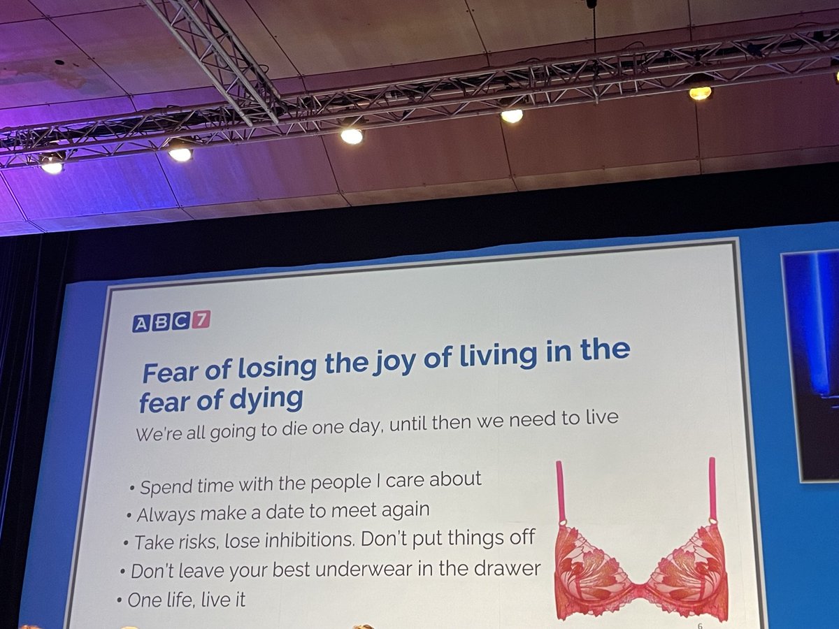 Claire Myerson, talked about how she lives with metastatic breast cancer and Höhe she prepares for what might or will come.Thank you Claire for this very touching speech 🤗 #ABCLisbon #metastatic #breastcancer #patientsfeelings