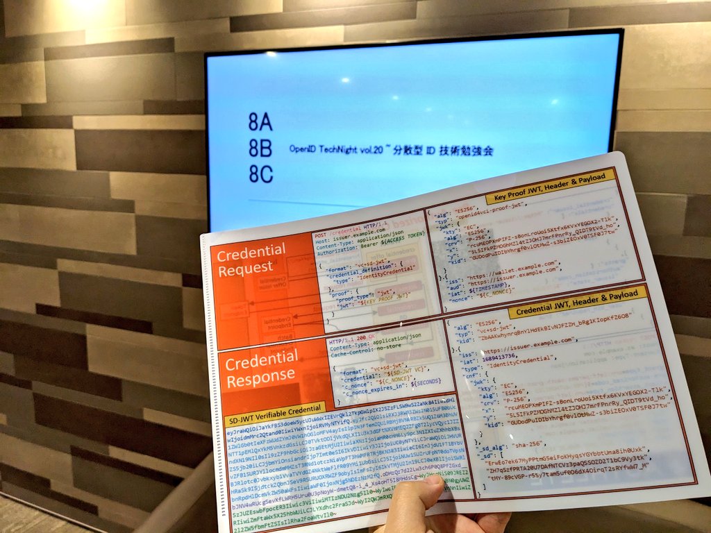 hdfrk's tweet image. 現地参加特典をいただいた（最高）
#OpenIDTechNight